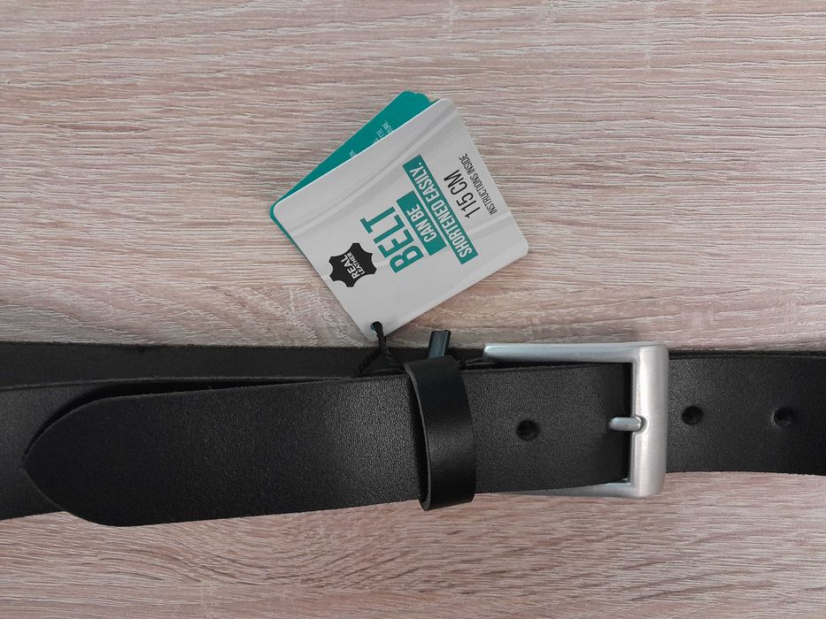 Nowy pasek_Skóra naturalna_czarny 115, wąski, kl srebrna_regul.