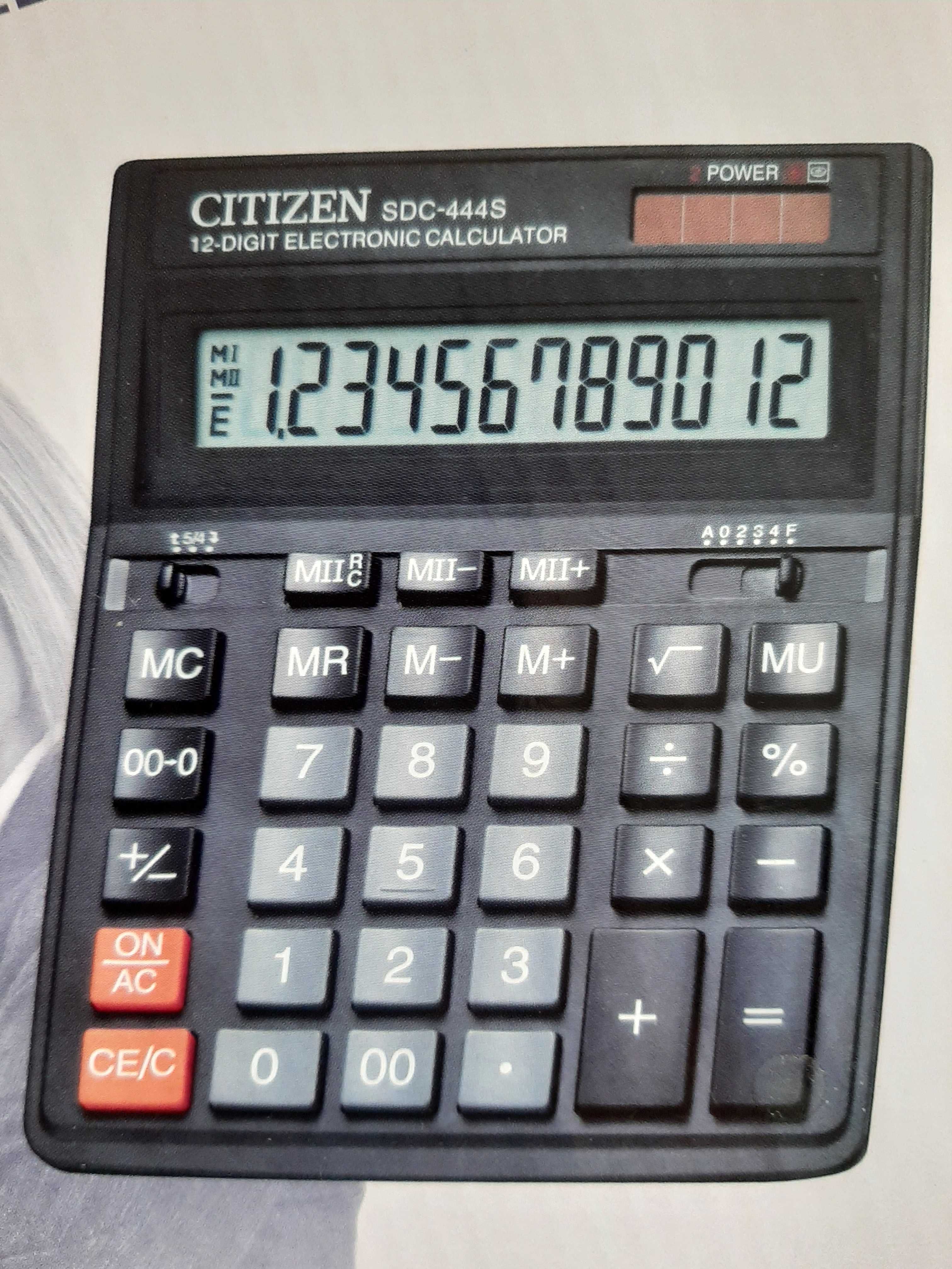 Nowy Kalkulator biurowy księgowej CITIZEN SDC-444S 12-cyfrowy