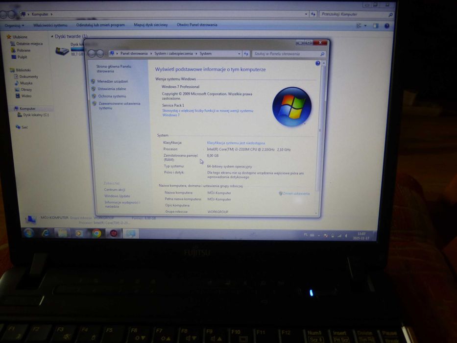 Laptop Fujitsu Lifebook P 701 i3 SSD 128GB