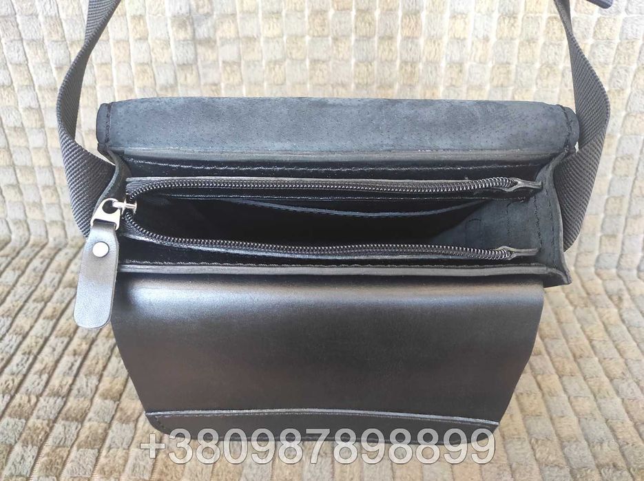 Чоловіча шкіряна сумка через плече сумка кобура для носіння зброї