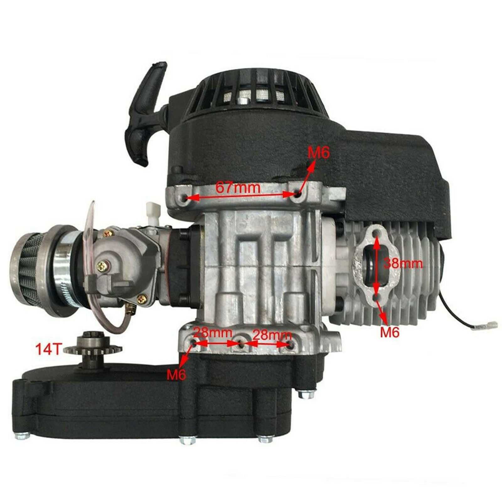 Motor, Kit de  Pit Bike, ATV Quad Scooter, 49CC 2 tempos, T8F