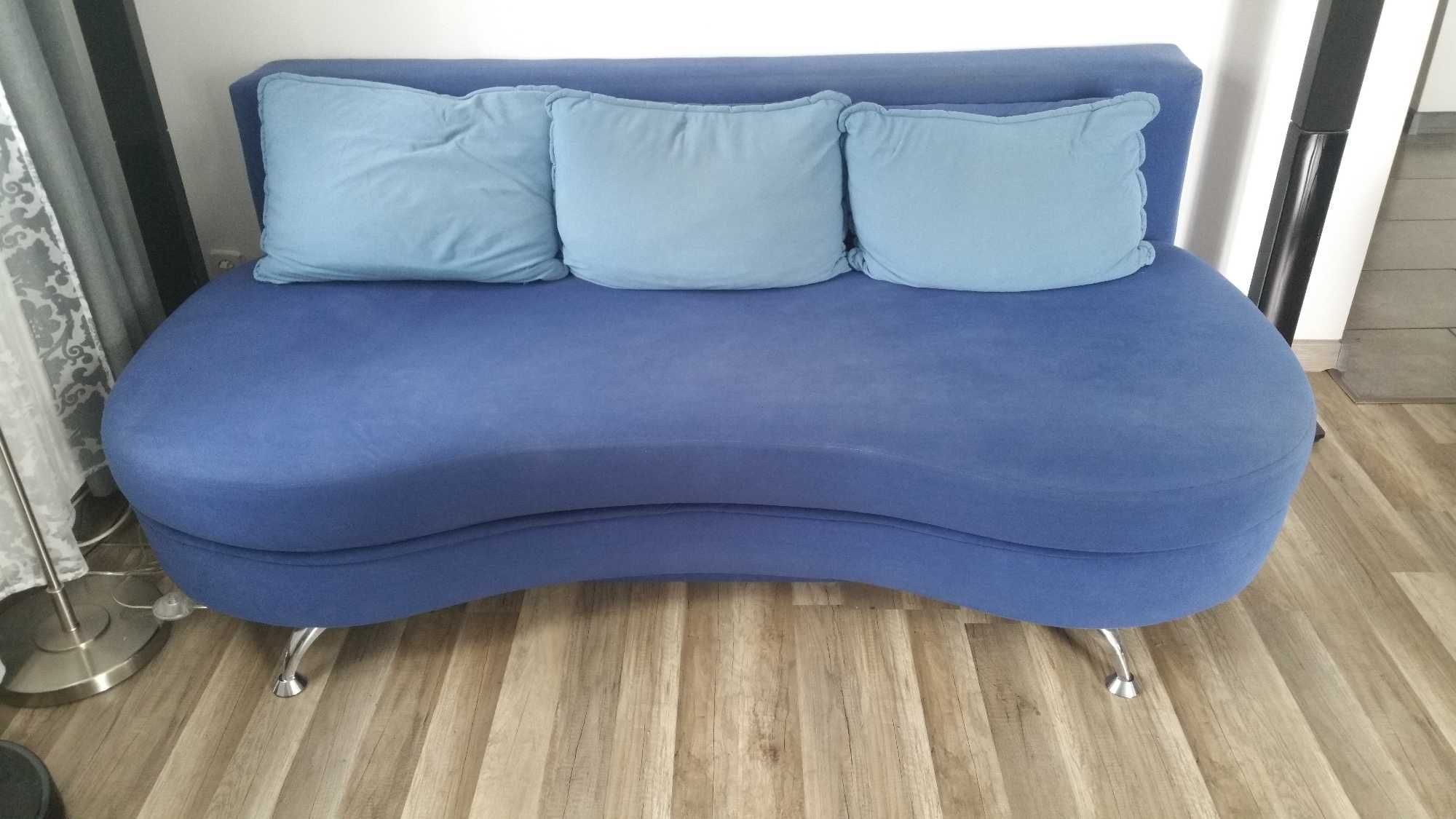 Sofa plus dwa fotele niebieskie
