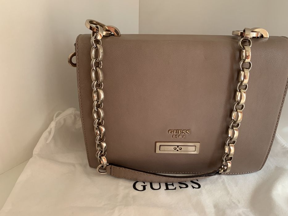 Сумка Guess 26/19/7  розово-бежева