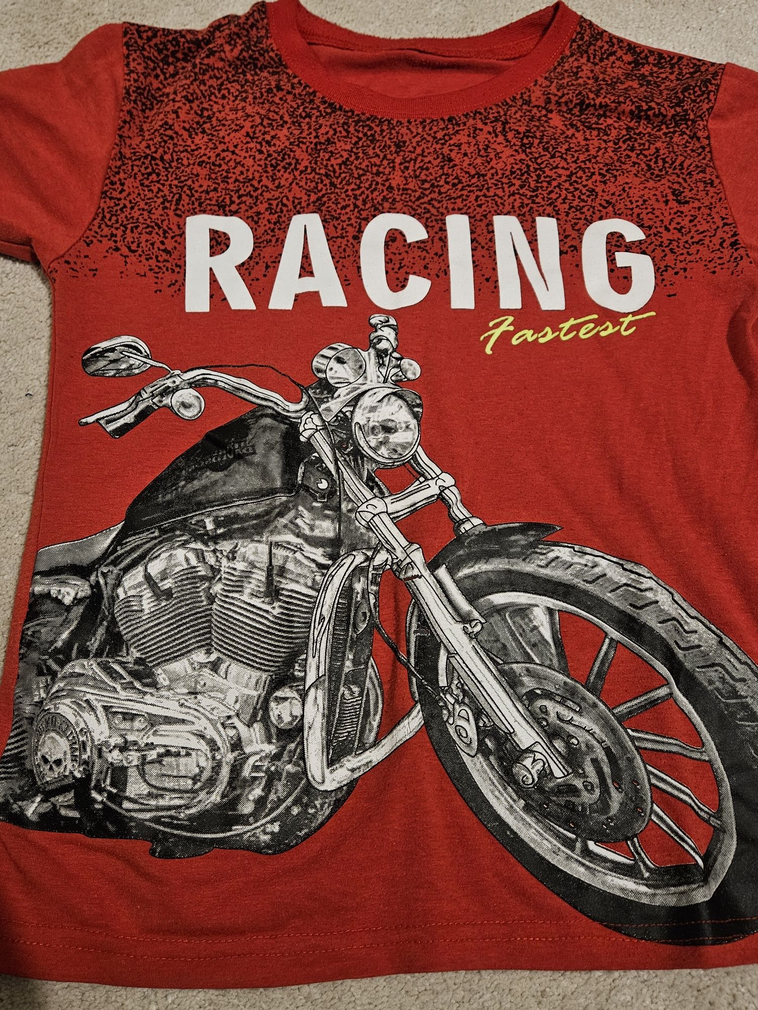 Koszulka chłopięca motor motocykl Racing 134 / 140