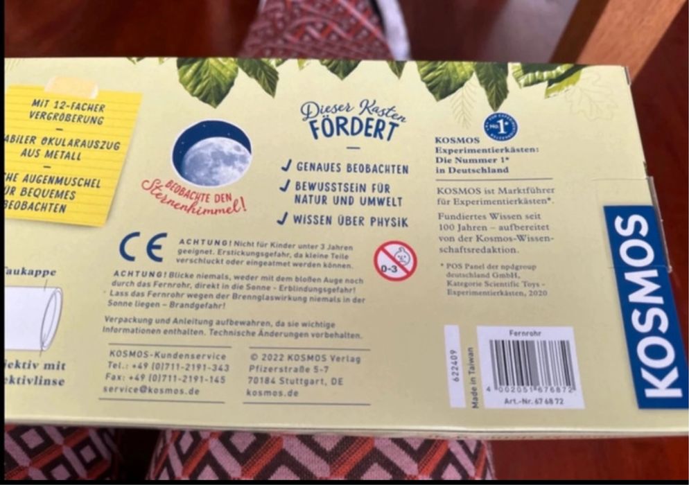 Telescópio de criança marca Kosmos
