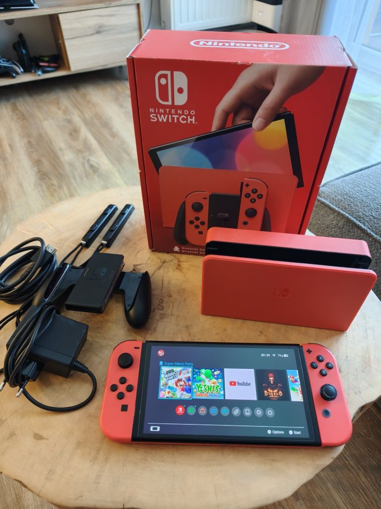 Gwarancja do 03/2026 Switch OLED Mario Red Edition