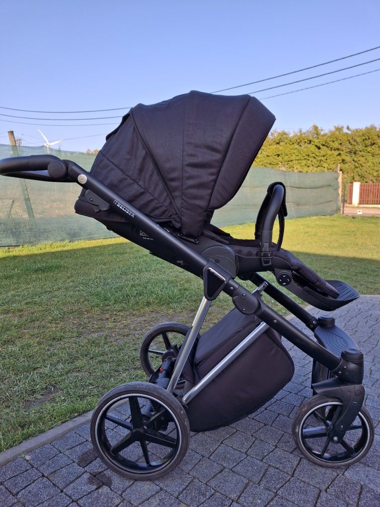 ADAMEX BELISSA wózek 3w1 Cybex Cloud T i-Size - rozkładany fotelik sam
