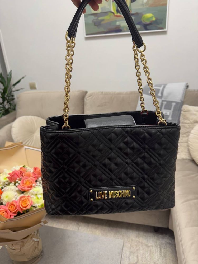 Сумка Love Moschino черная оригинал большая