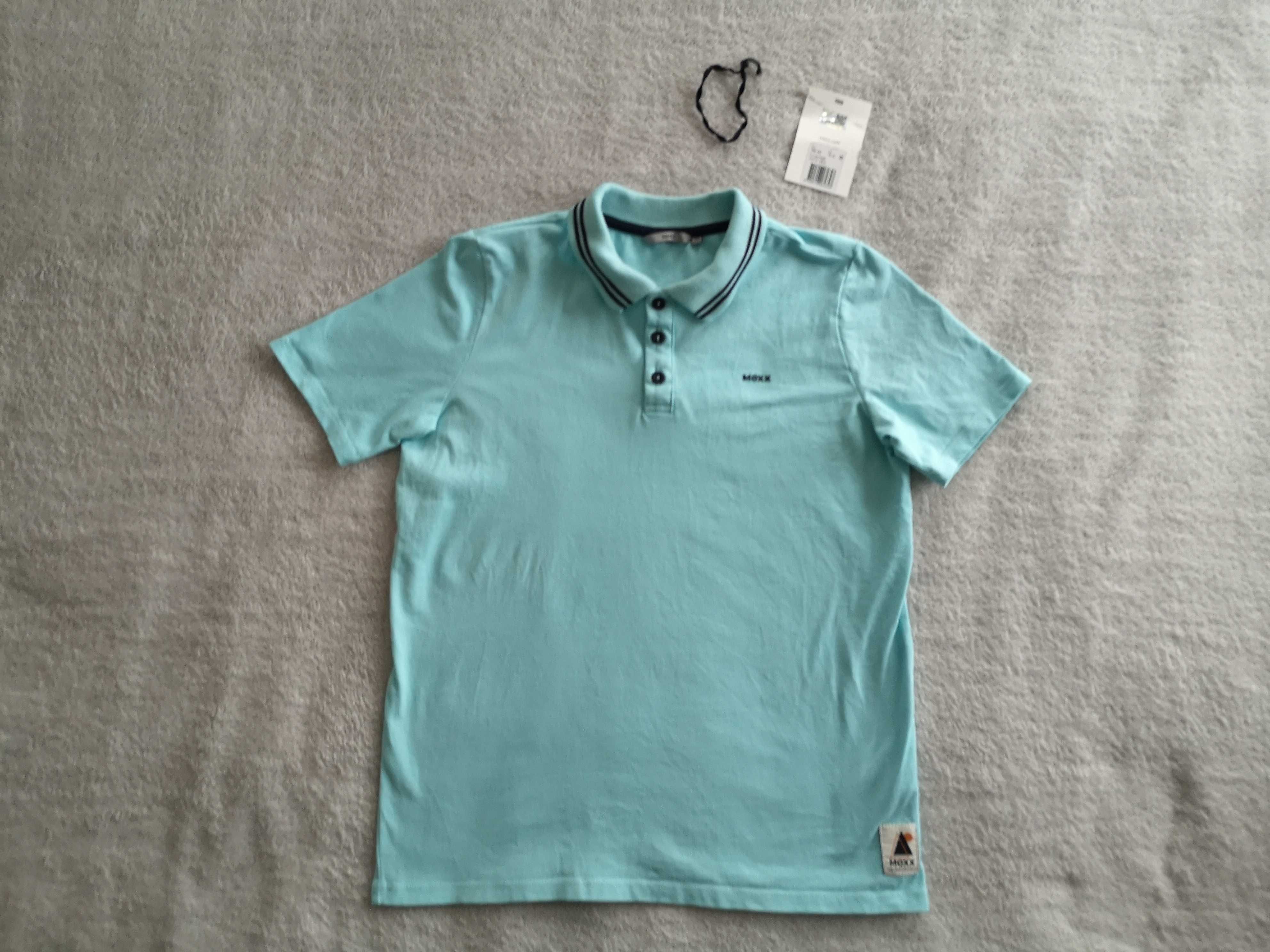 Niebieska elegancka bluzka koszulka polo Mexx 158 - 164