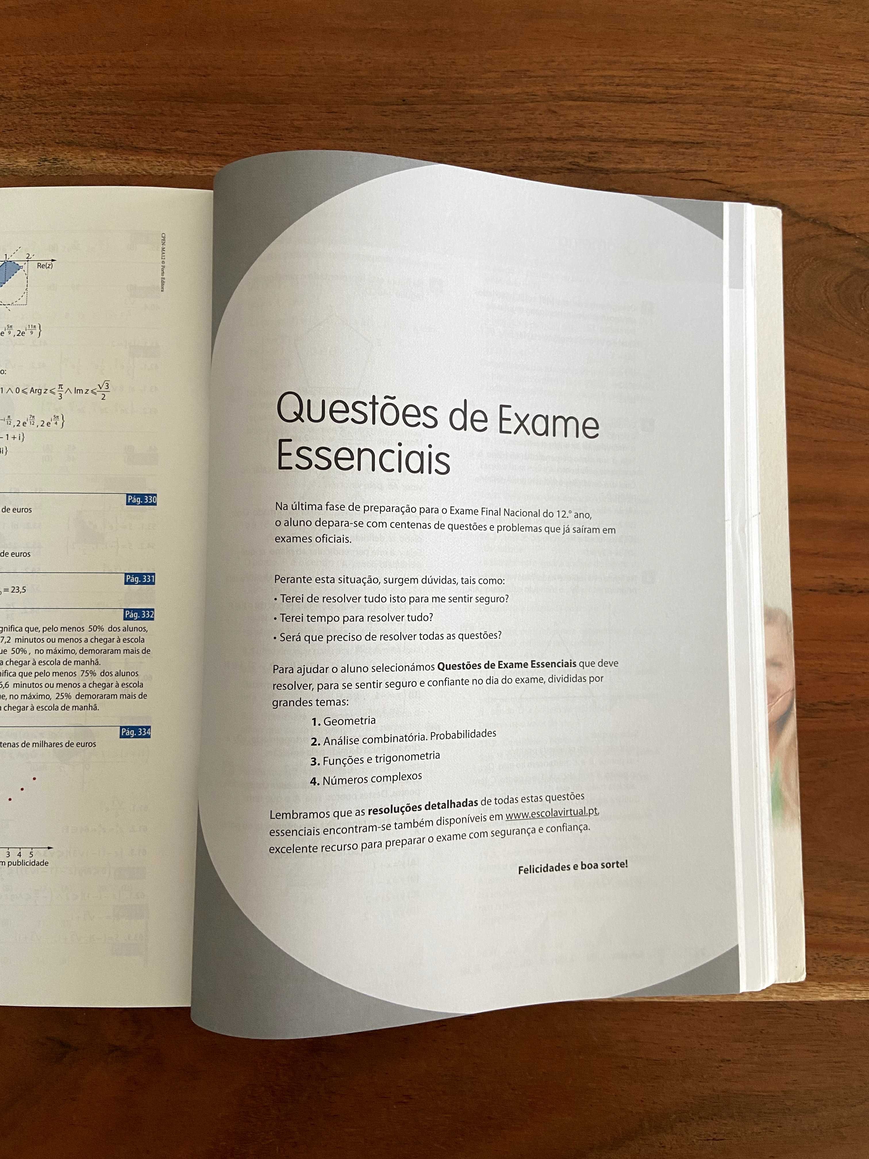 Livro de Preparação para o Exame de Matemática A - Porto Editora