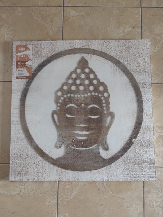 Quadro Buda pintado á mão Novo