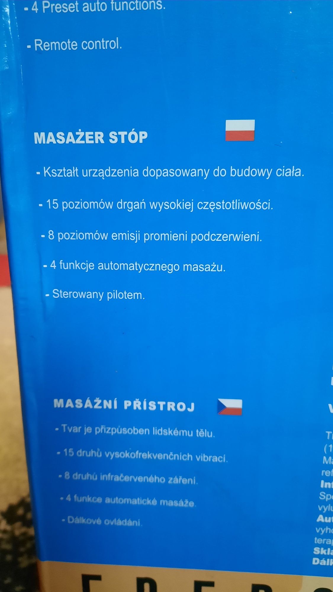 Masażer wspomagany promieniami podczerwieni