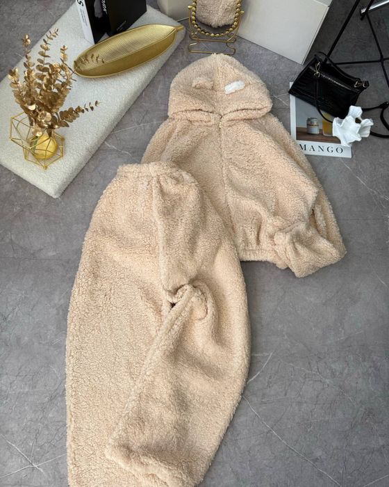 Жіночий плюшевий костюм, Тедді, Теплий зимовий костюм барашек