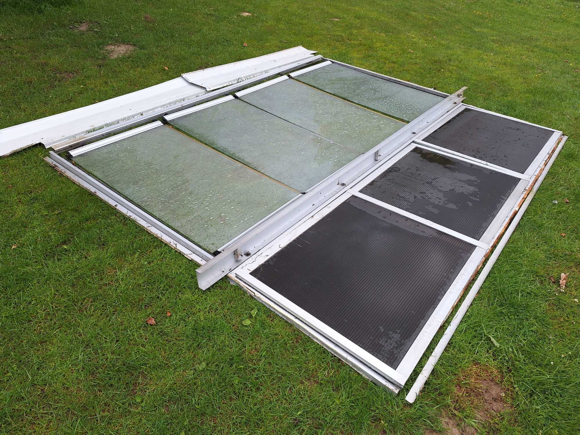 Aluminiowa zabudowa balkonu, okno (310cm x 250cm) SYSTEM BEZ RAMOWY