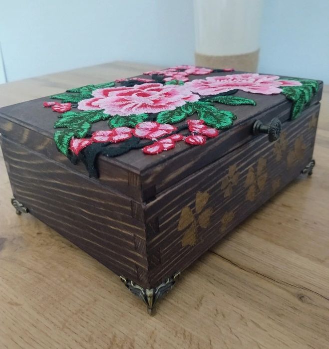 Szkatułka kuferek pudełko handmade