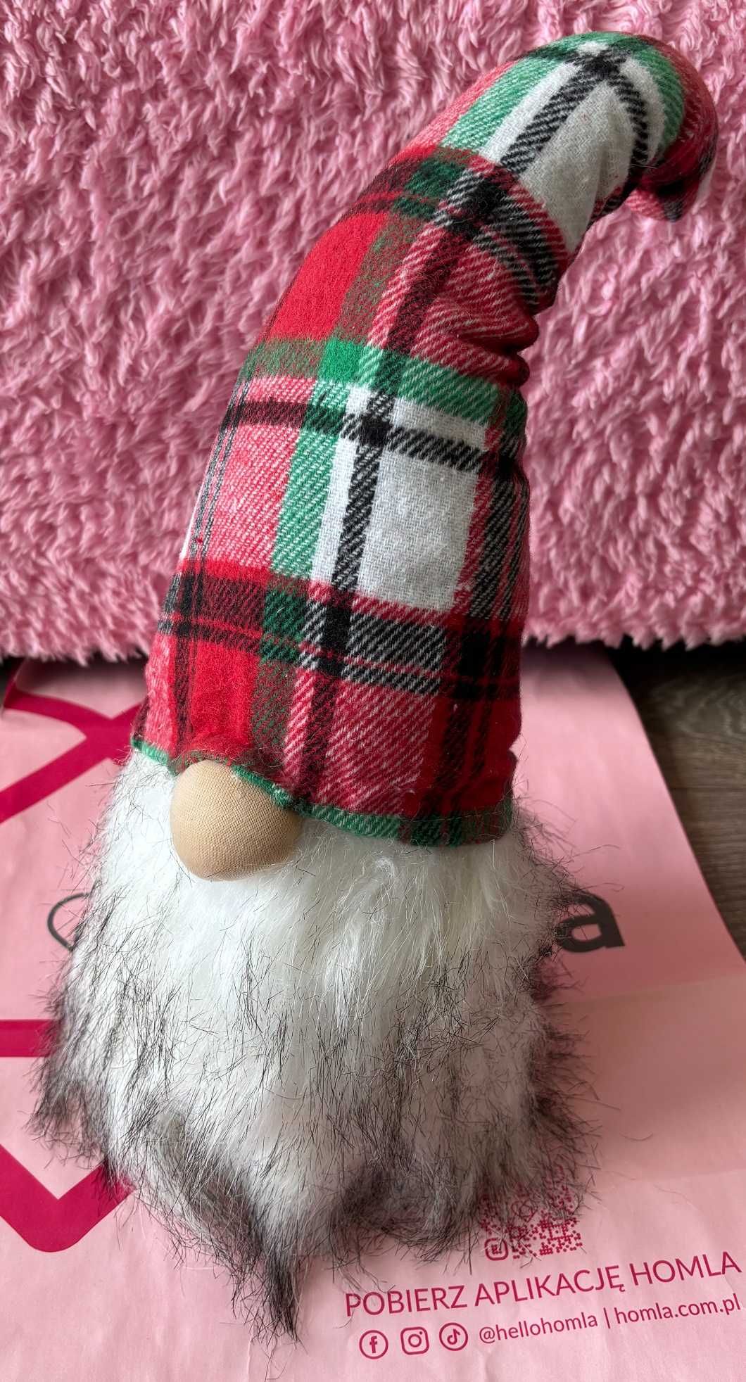 Skrzat ELIAS / gnome / krasnal w kratę, 50 cm (Homla), nowy