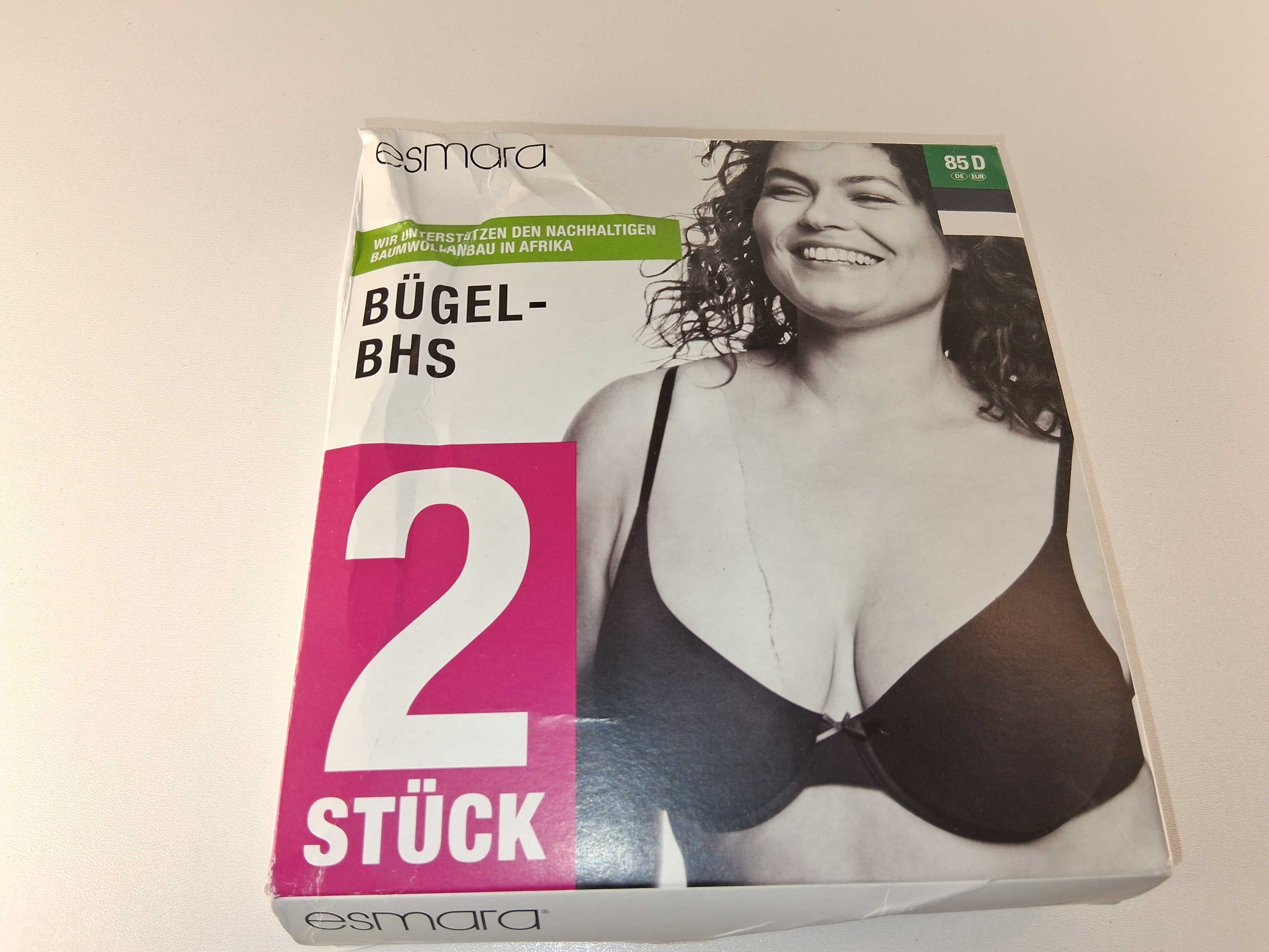 A078 Esmara Biustonosze Z Fiszbinami 2 Sztuki Multipak Rozmiar 85D