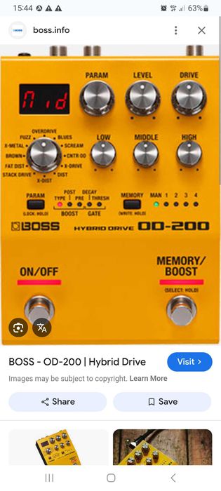 Pedal distorçao od-200 varios tipos de distorçao