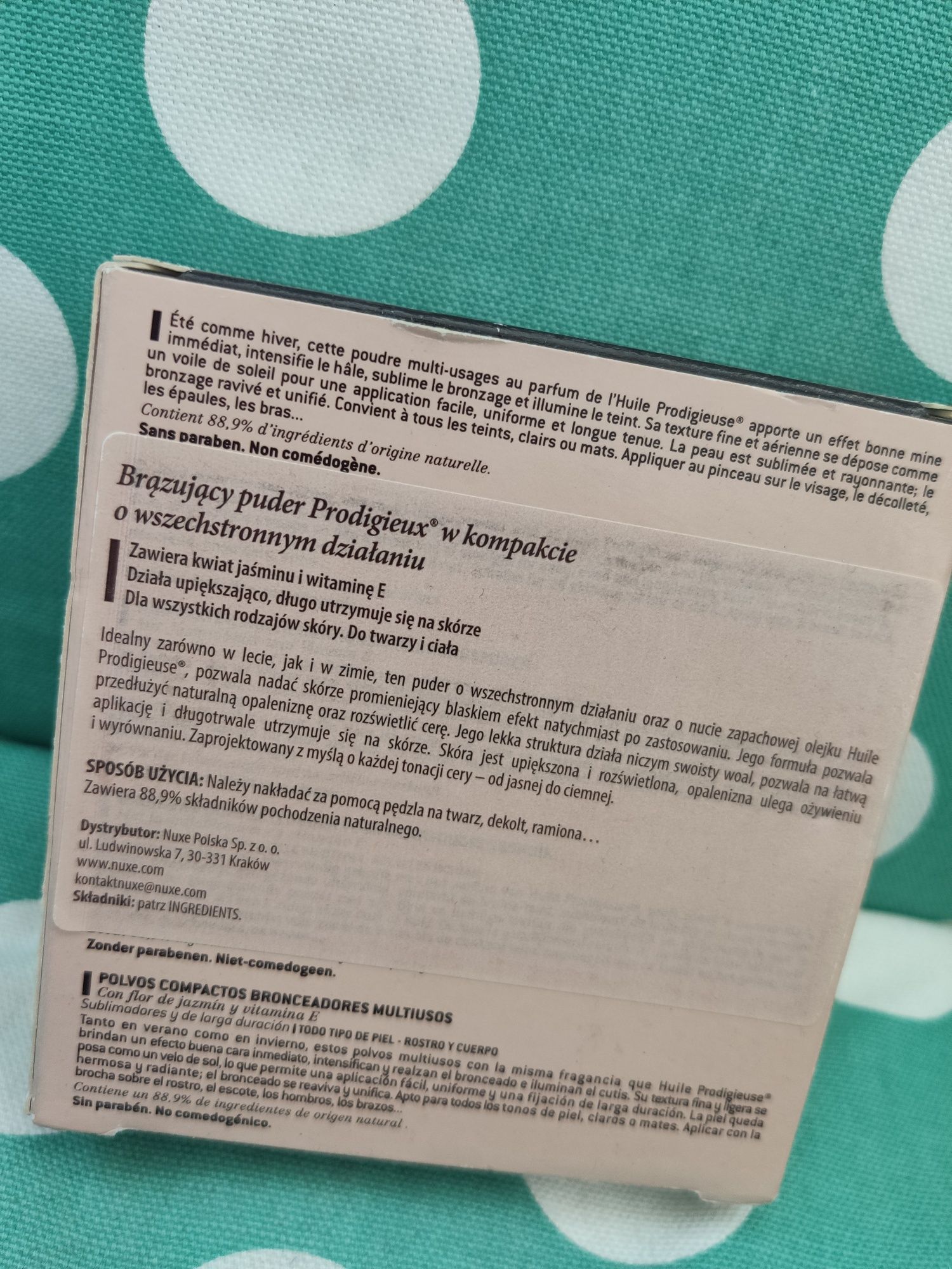 Nuxe Prodigieux Puder Brązujący 25 g nowy