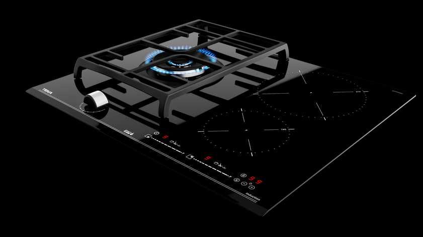 Комбінована варильна поверхня (газ + індукція) Тека JZC 63312 ABN BK