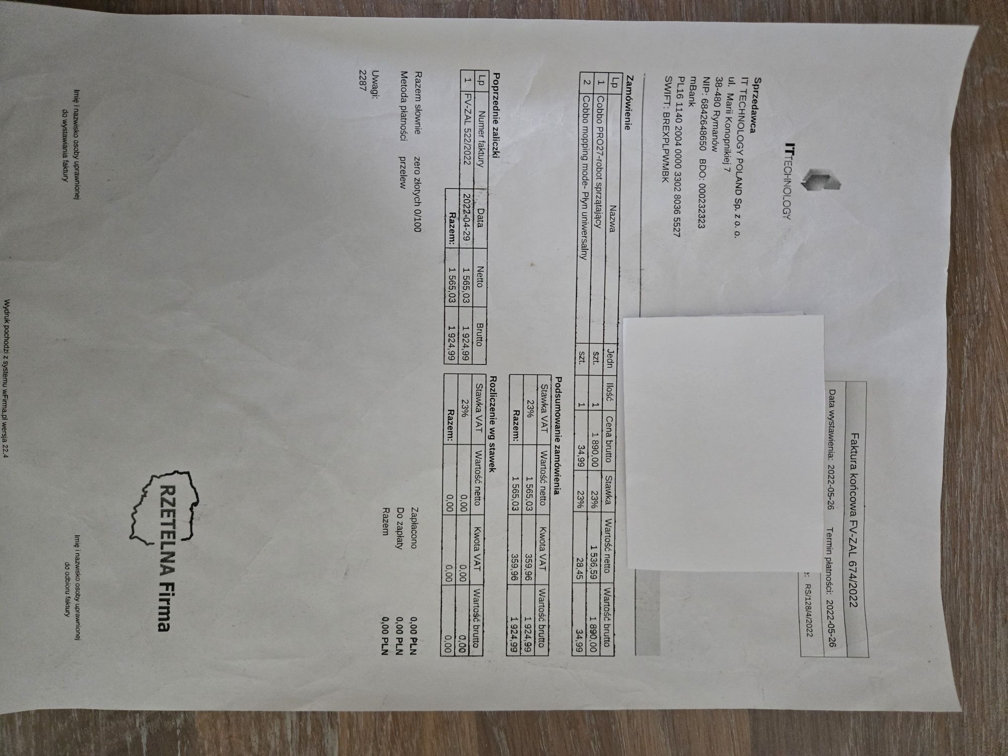 Robot Cobbo pro 27  mocująco odkurzający