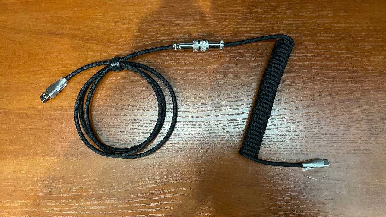 Преміальний кастомний GX16 Coiled Aviator кабель  USB-A to USB-C