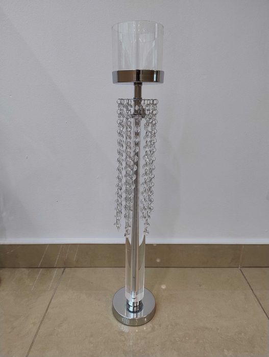 świecznik z kryształkami w stylu glamour