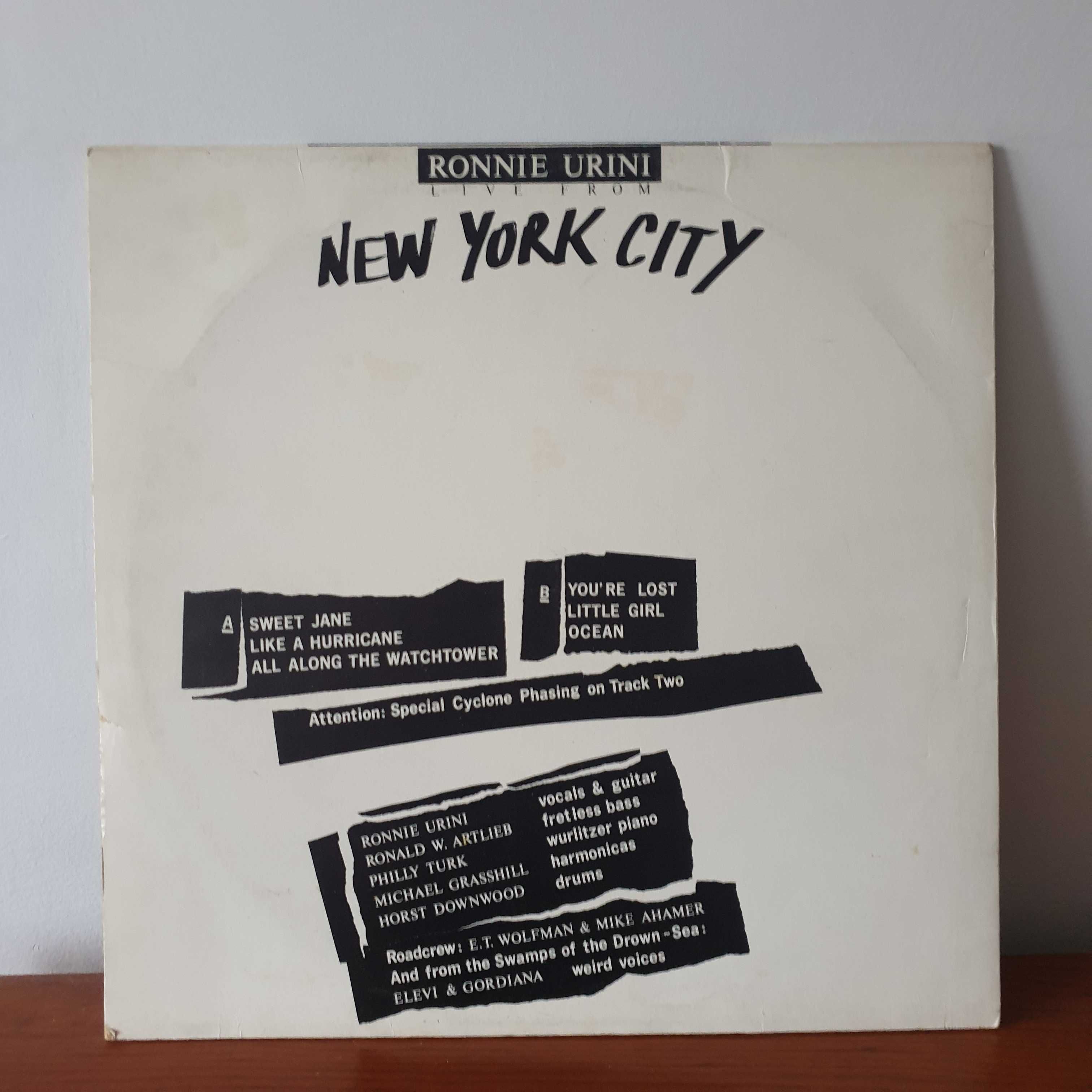 Ronnie Urini Live New York City winyl