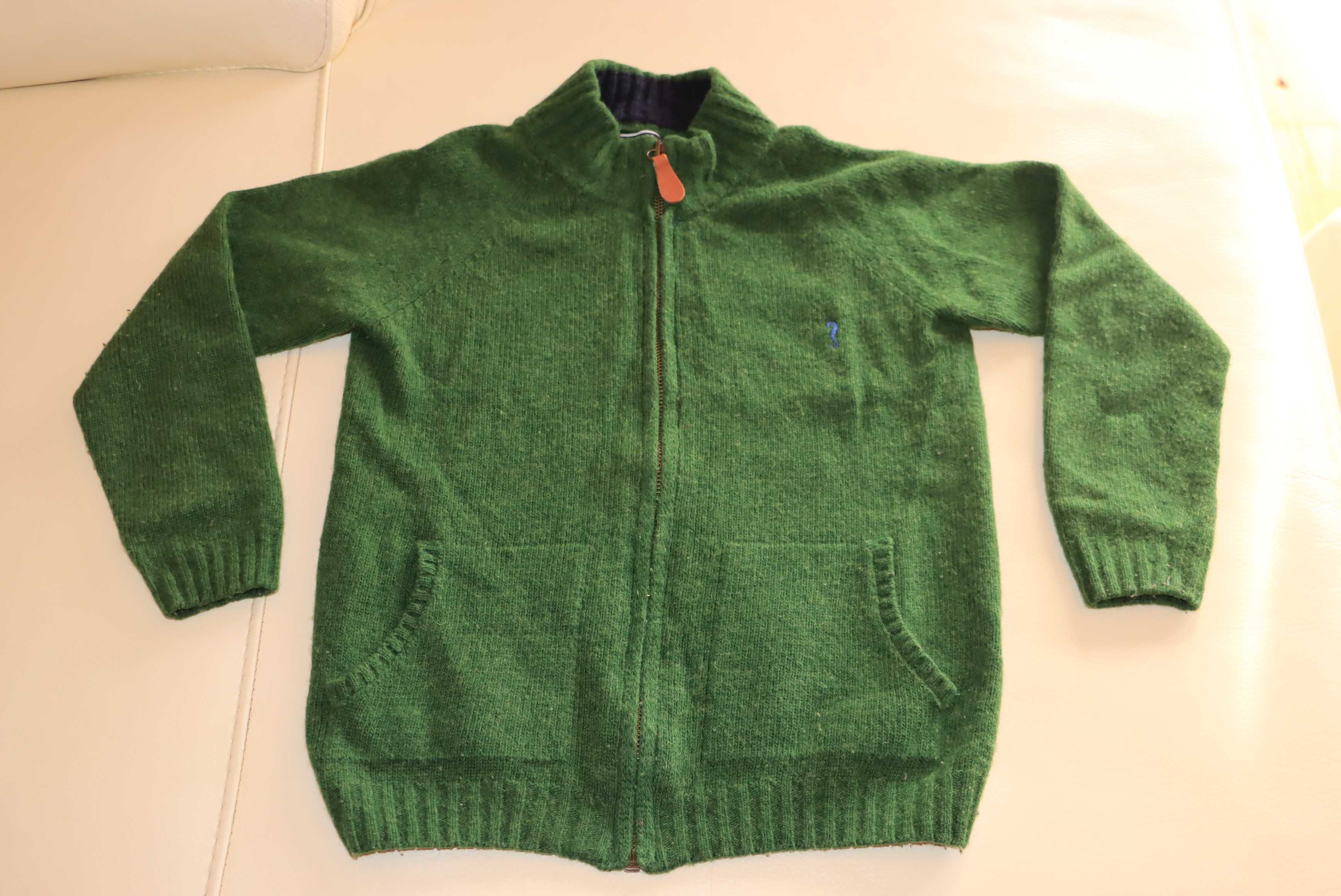 Casaco de Lã, Criança T6 anos, Verde- Lanidor