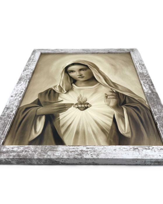 Duży obraz Maryja z otwartym sercem na ścianę, prezent