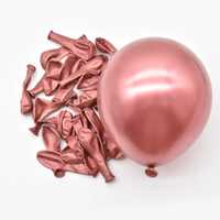 Набор воздушных шаров 50 шт. Розовый металлик  хром