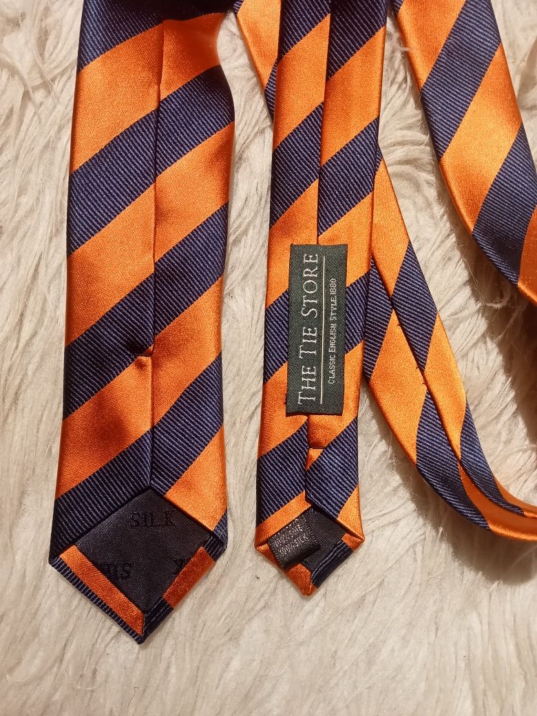 Krawat jedwabny 100% jedwab w paski
