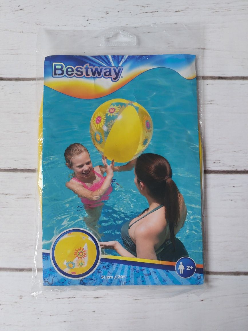 Piłka plażowa 51 cm żółta Bestway nowa prezent plaża woda hit