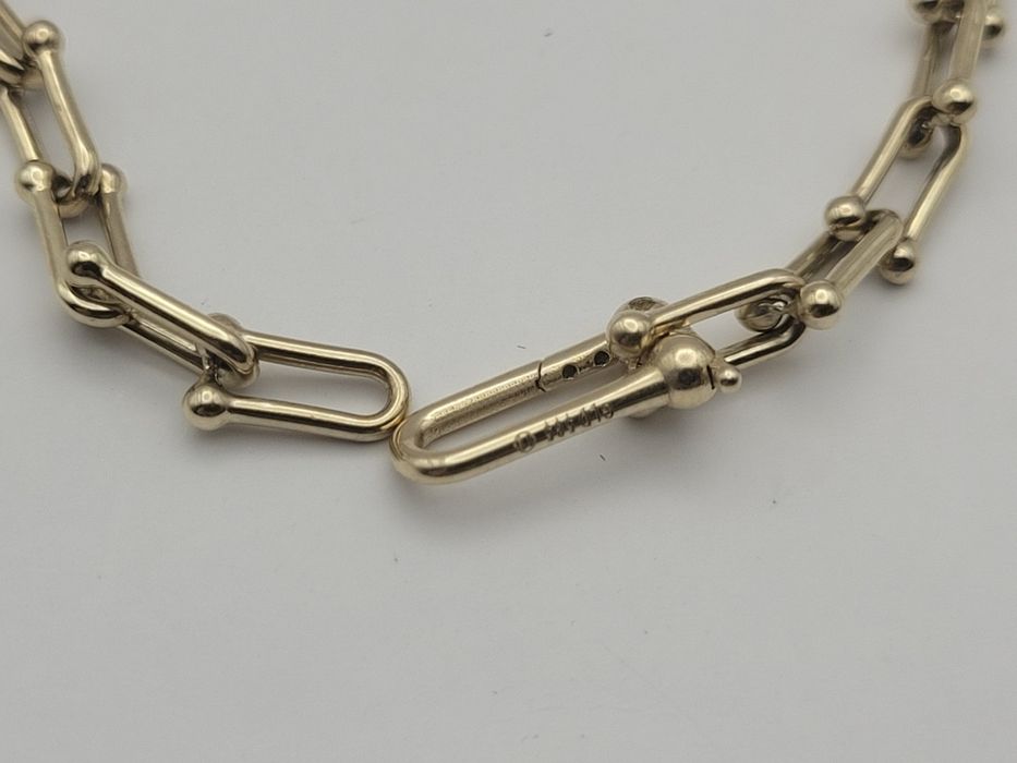 Nowa Złota bransoletka złoto próby 585, spinacze ocechowana dł 19 cm