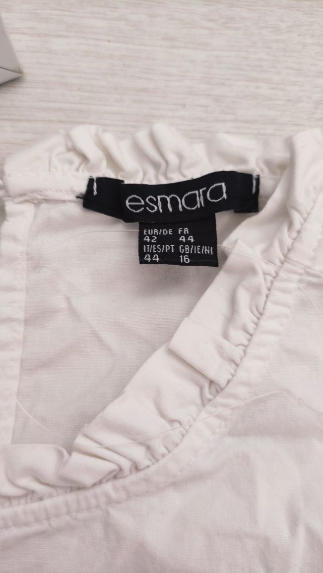Bluzka biała elegancka esmara 40 L 42 bawełna