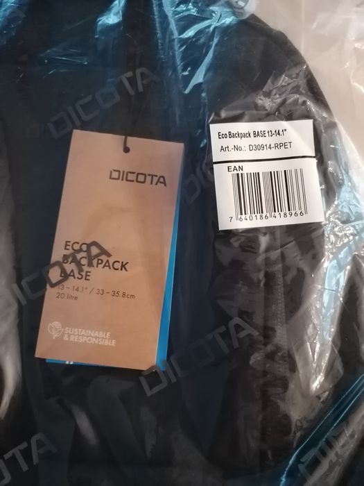 Plecak Dicota Eco Backpack BASE 13-14.1" czarny D30914-RPET
