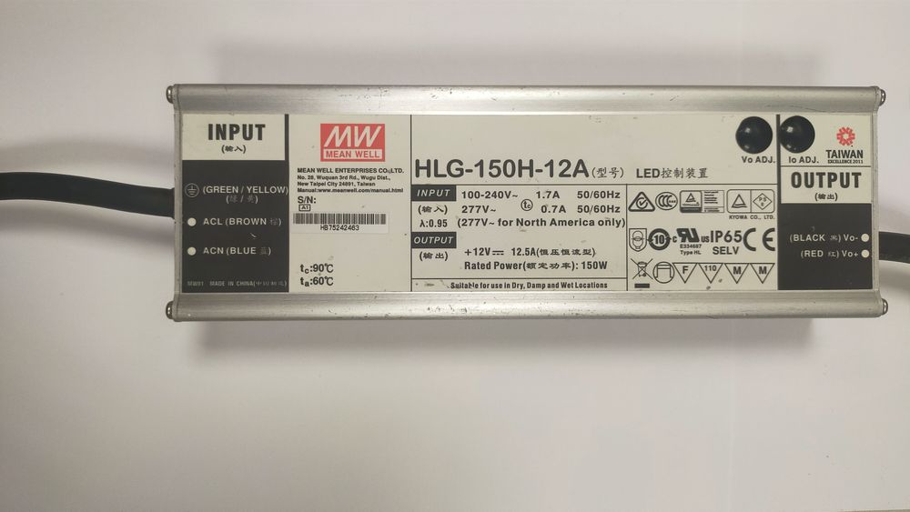 Zasilacz impulsowy Mean Well HGL-150H-12A