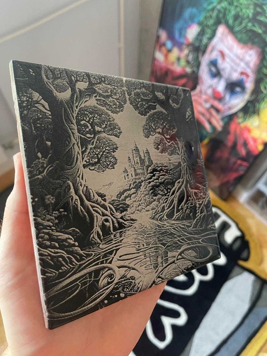 Obraz Wypalony na Płytce Ceramicznej - Zamek w Lesie, 15x15 cm