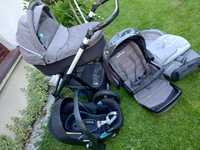 Wózek baby design husky 3w1, fotelik cybex