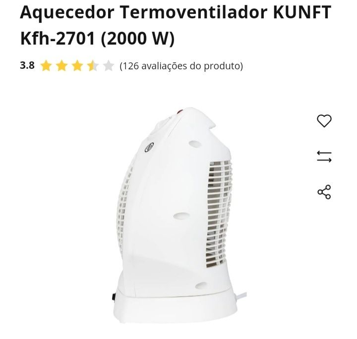 Aquecedor  Semi-Novo ainda com caixa