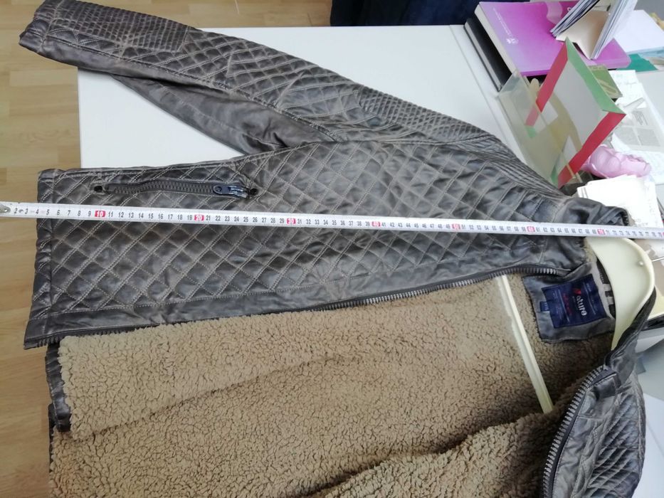 Męska kurtka skórzana z podpinką futrzaną