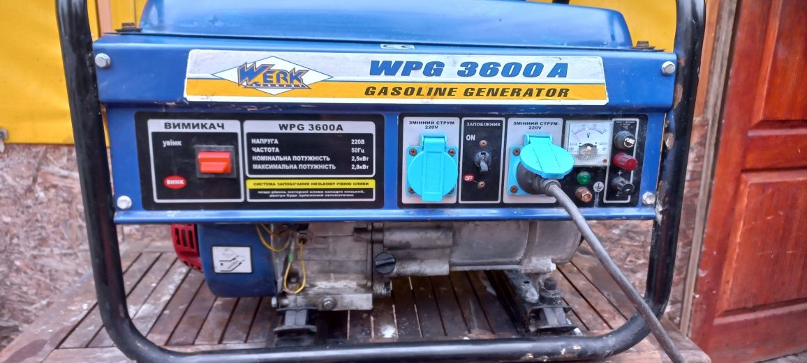 Генератор Gasoline WPG 3600A