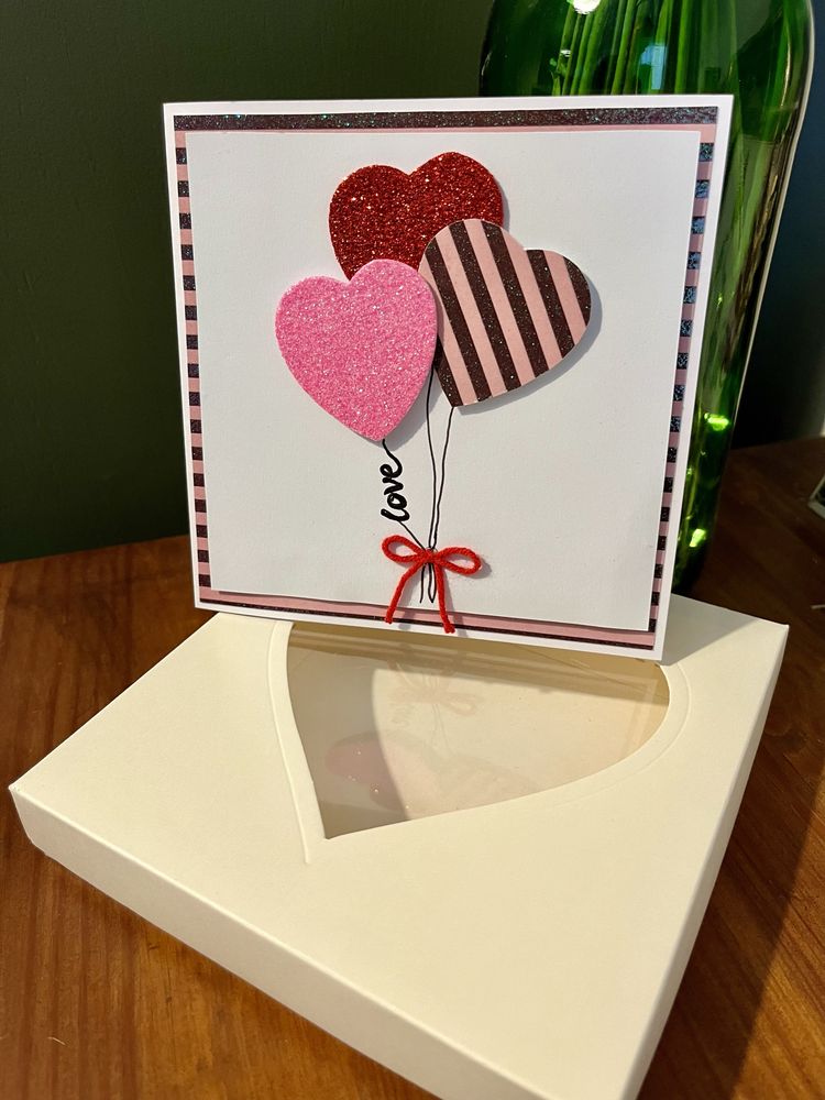 Kartka scrapbooking walentynki serce
