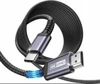 Kabel USB C do HDMI 4K 60HZ 2m JSAUX szary
