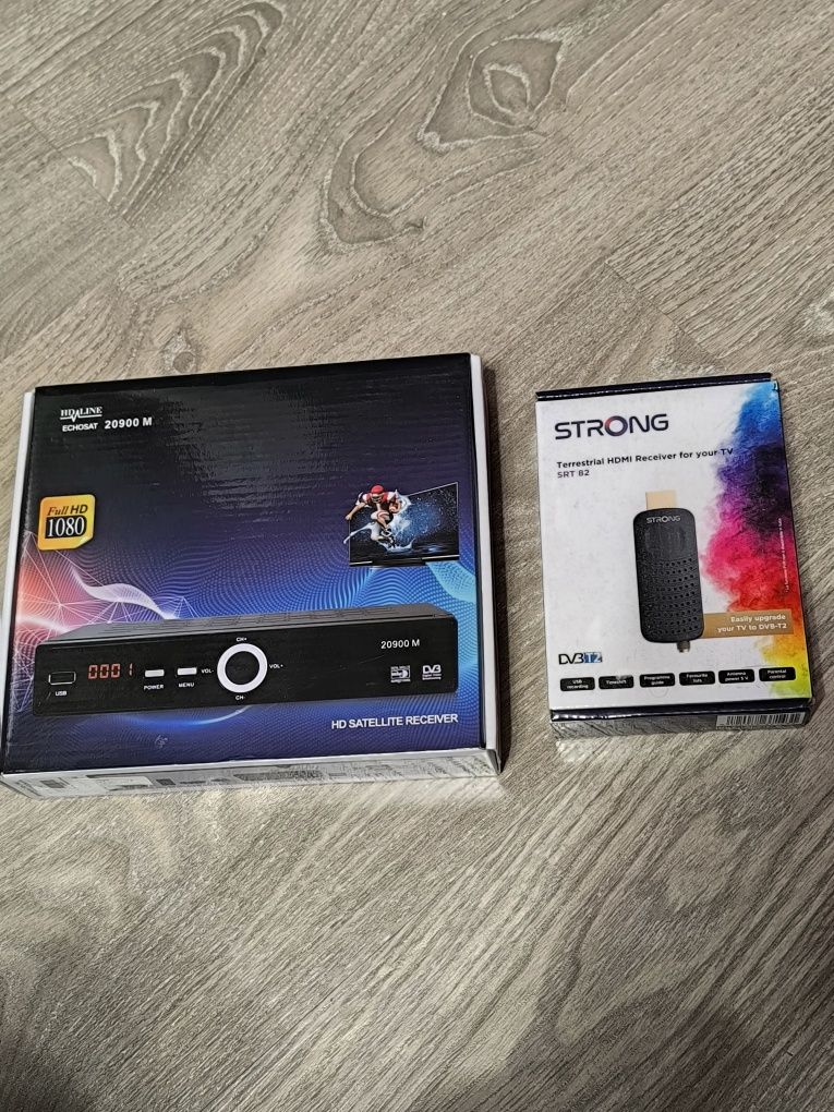 Спутниковый HD тюнер-ресивер, Strong dvb-T2 SRT 82 , новые.