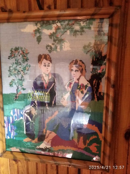 Картини,простині,наволочки вишиті хрестиком часів СССР.