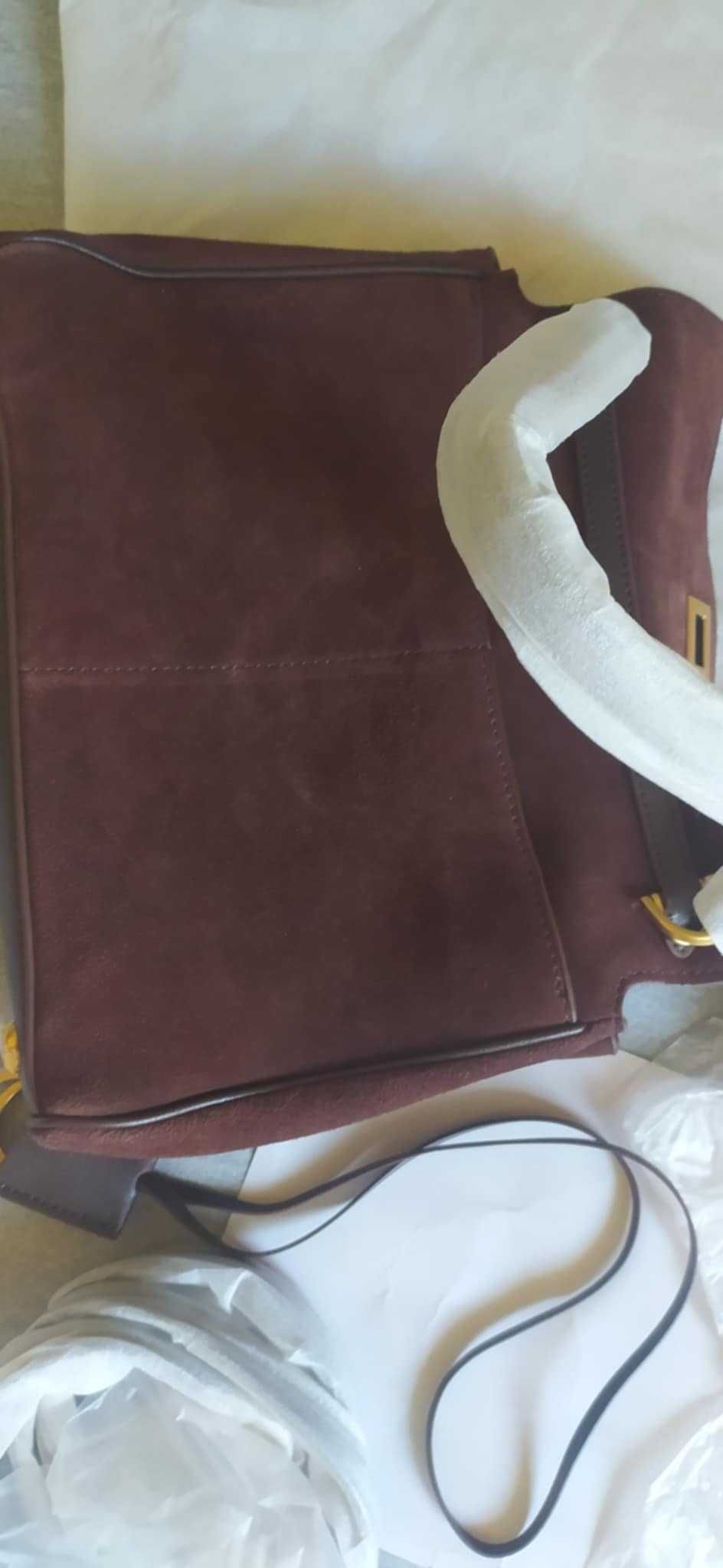 Luksusowa Torebka nowa jak Balenciaga Rodeo suede brown