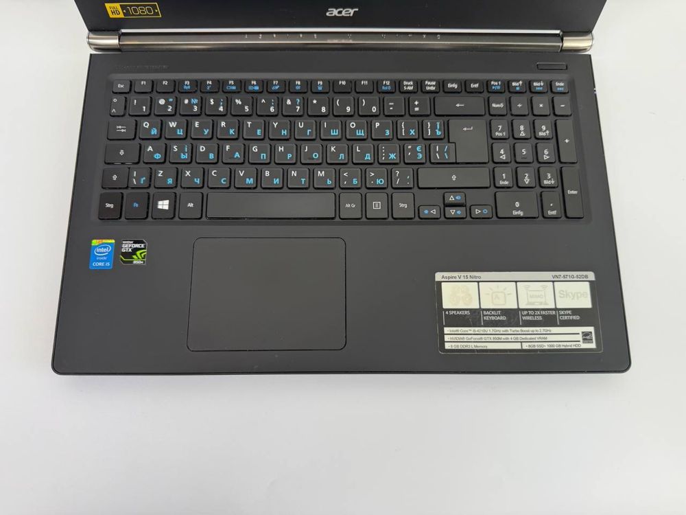 Acer V Nitro з GTX 850M 4GB — для ігор та навчання!