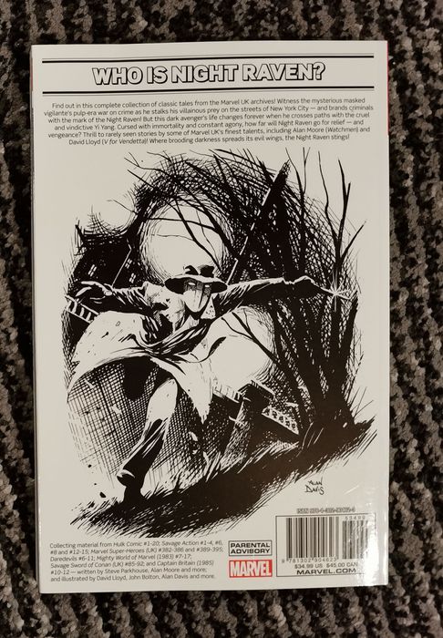 Alan Moore i in. - Night Raven. From the Marvel UK Vaults