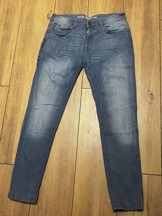 Niebieskie dżinsy skinny jeansy męskie